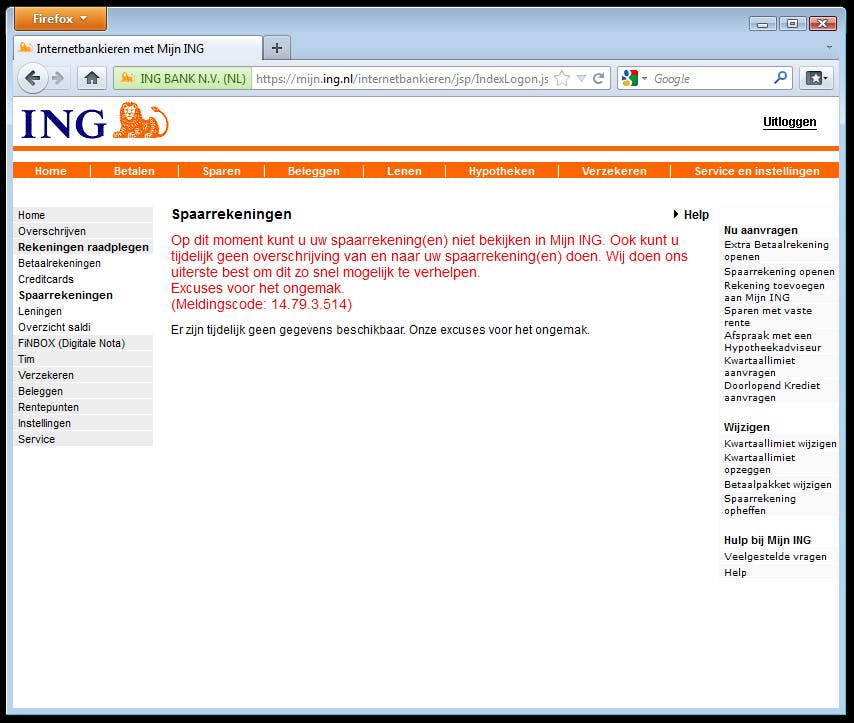 Nederland heeft het hoogste aantal bankstoringen ter wereld