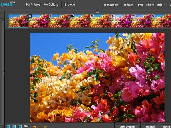 Adobe Photoshop als gratis online fotodienst