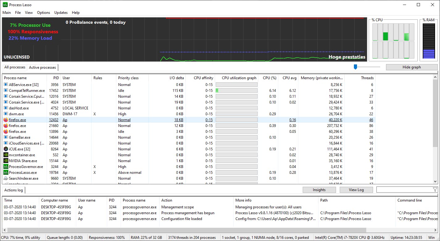 Process Lasso - Optimaliseer uw processor