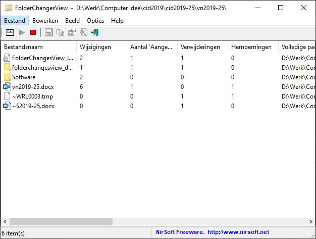 FolderChangesView - Bewaak wijzigingen binnen mappen