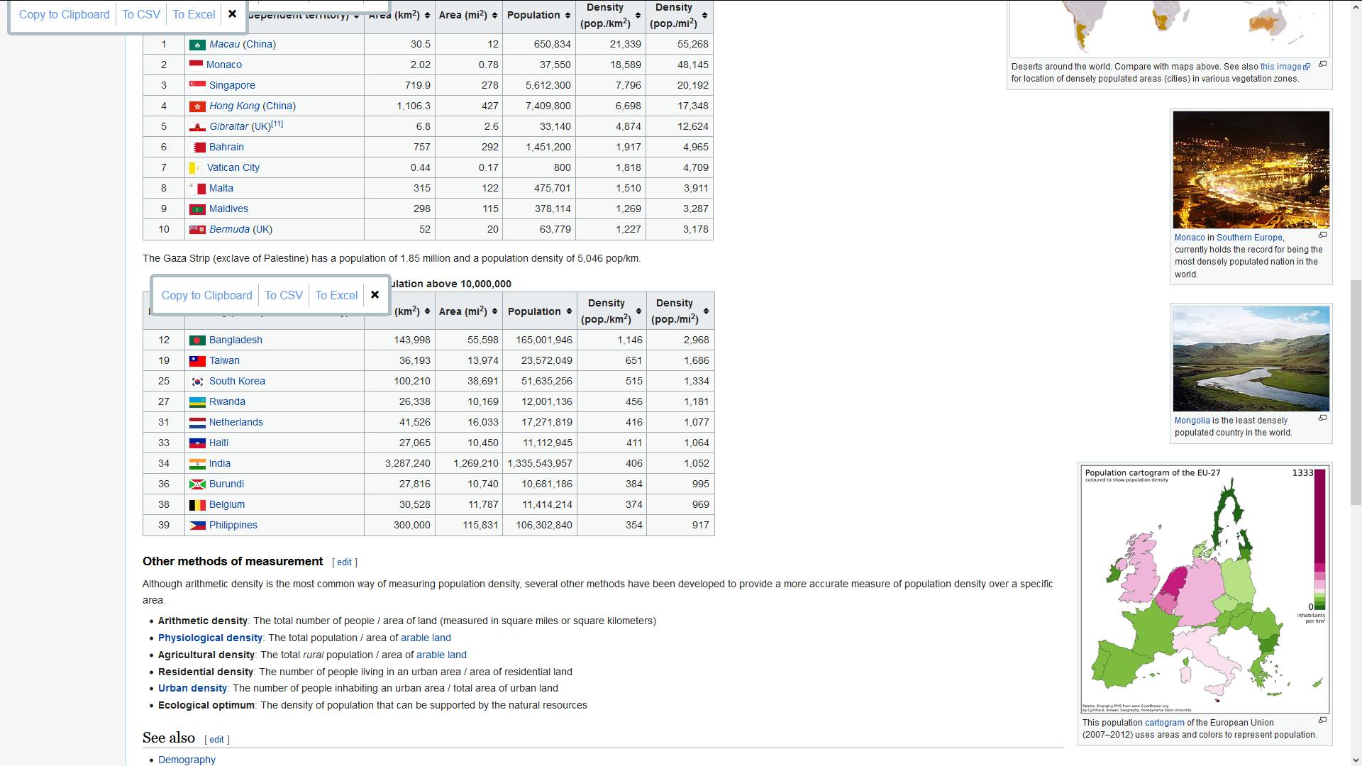 Table to Excel - Kopieer tabellen op websites naar Excel- of csv-bestand