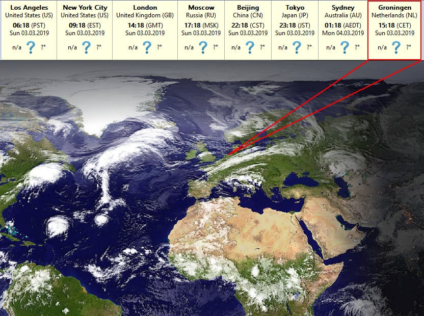 EarthTime - Een blik op de klok van waar ook ter wereld
