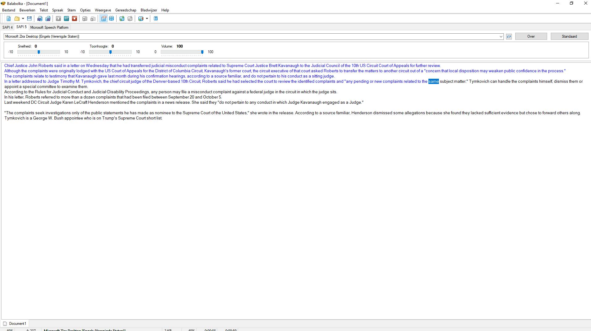 Balabolka - Een voorlezer met vele (taalkundige) mogelijkheden
