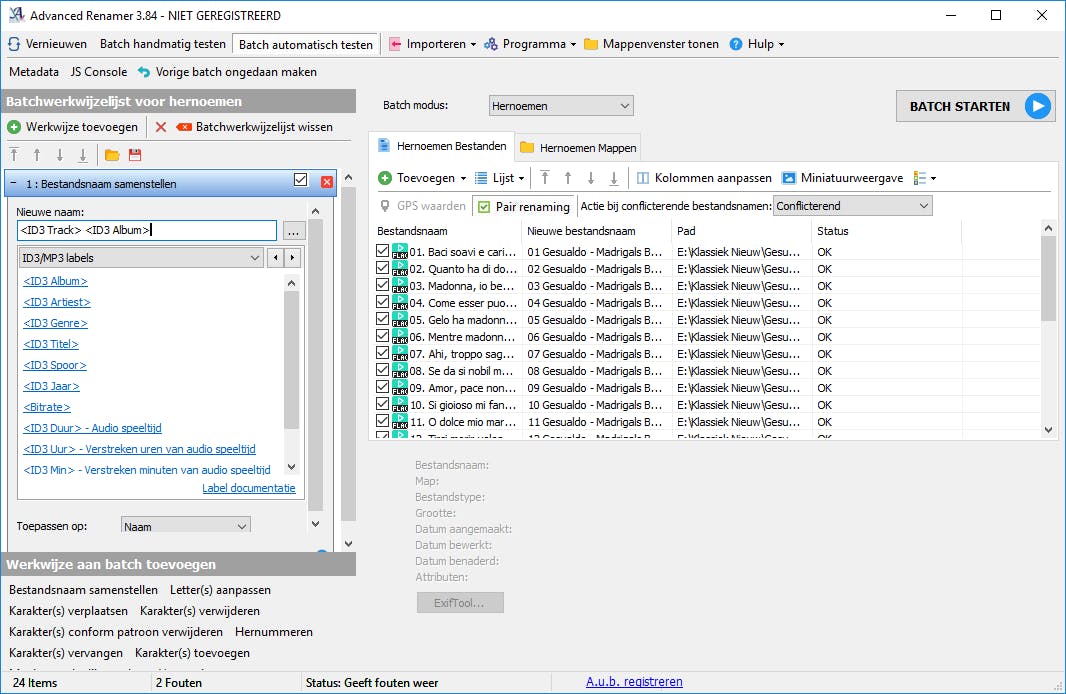 Advanced Renamer - Bestanden hernoemen op het allerhoogste niveau