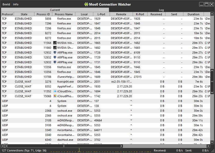 MooO Connection Watcher - Houd je netwerkverbindingen in de gaten