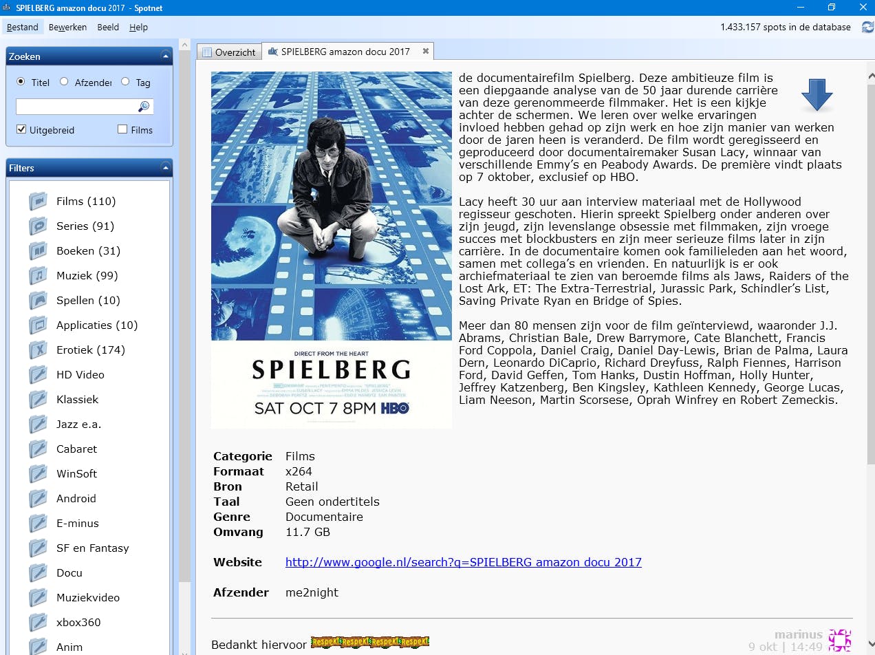 Spotnet 1.9 - Vind al het moois in nieuwsgroepen