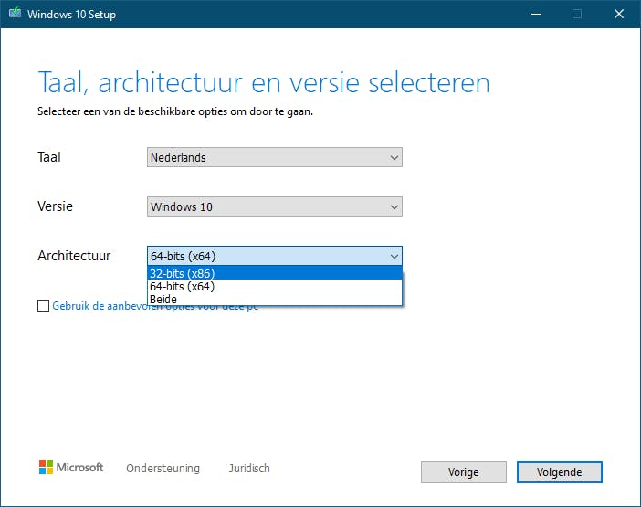 Je kunt ook een Windows-installatiemedium creëren: dat bevat net zo goed een reeks hersteltools.
