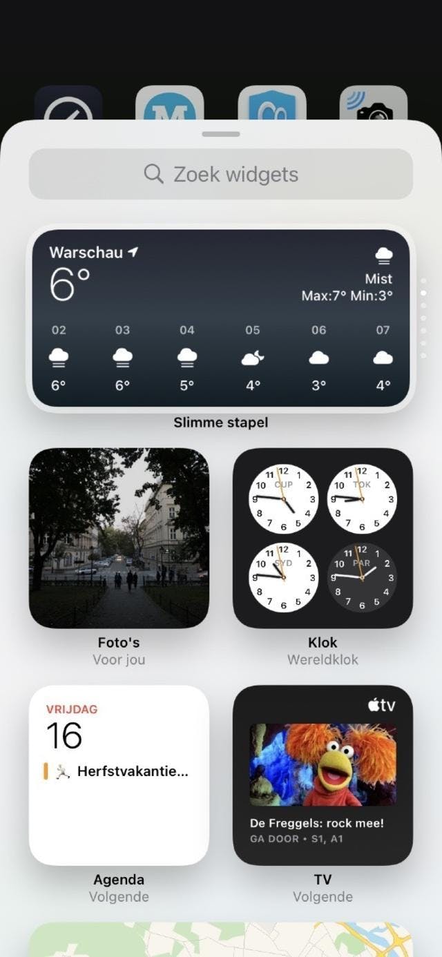 Zo voeg je een nieuwe widget toe.