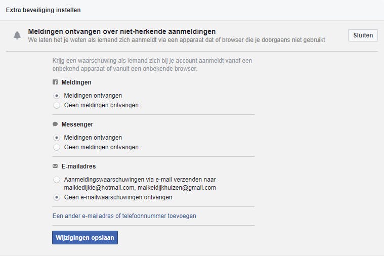 Tip 07 Met deze instelling ontvang je een melding wanneer een hacker inlogt op jouw account.