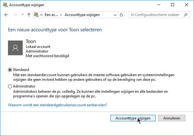 01 Meld je voor dagdagelijks gebruik aan met een standaardaccount.