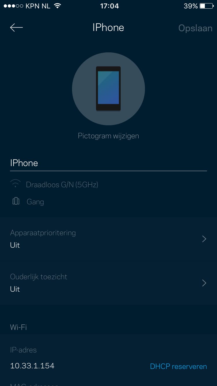 Je beheert Velop uitsluitend via een app.