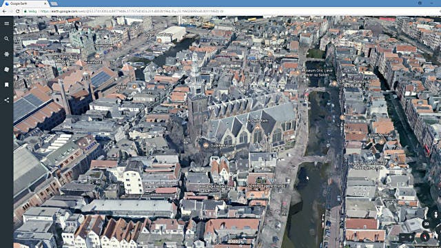 Google earth draait in browser Chrome