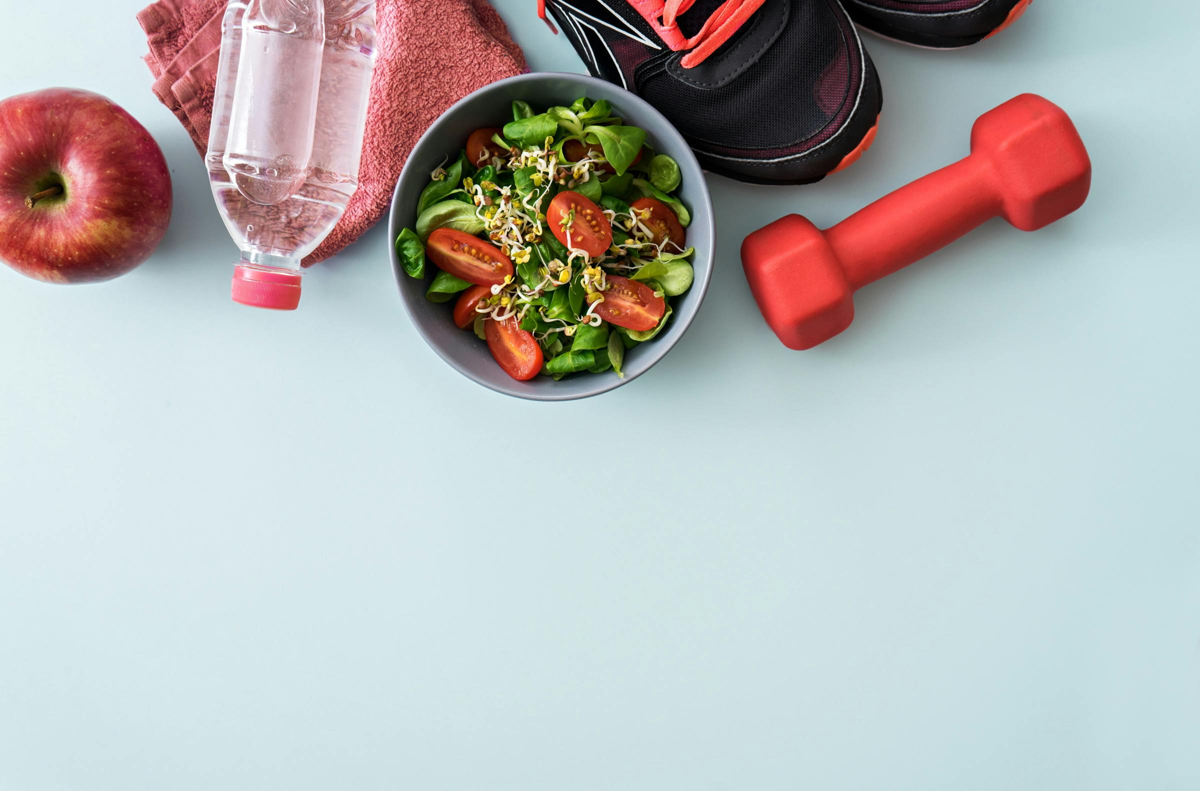 Salade appel water en fitness-schoenen: afvallen!
