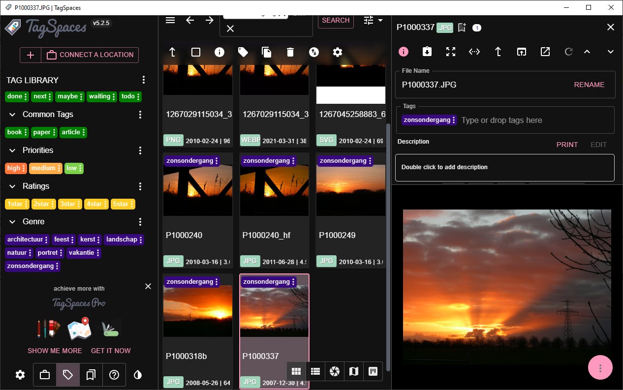 Tags gebruiken om specifieke bestanden snel terug te vinden.