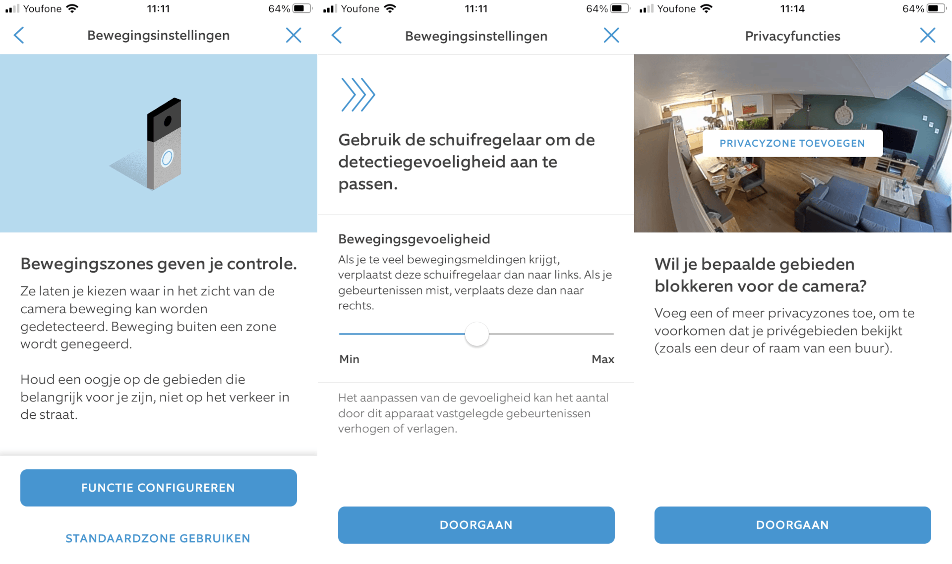 Ring-app op smartphone