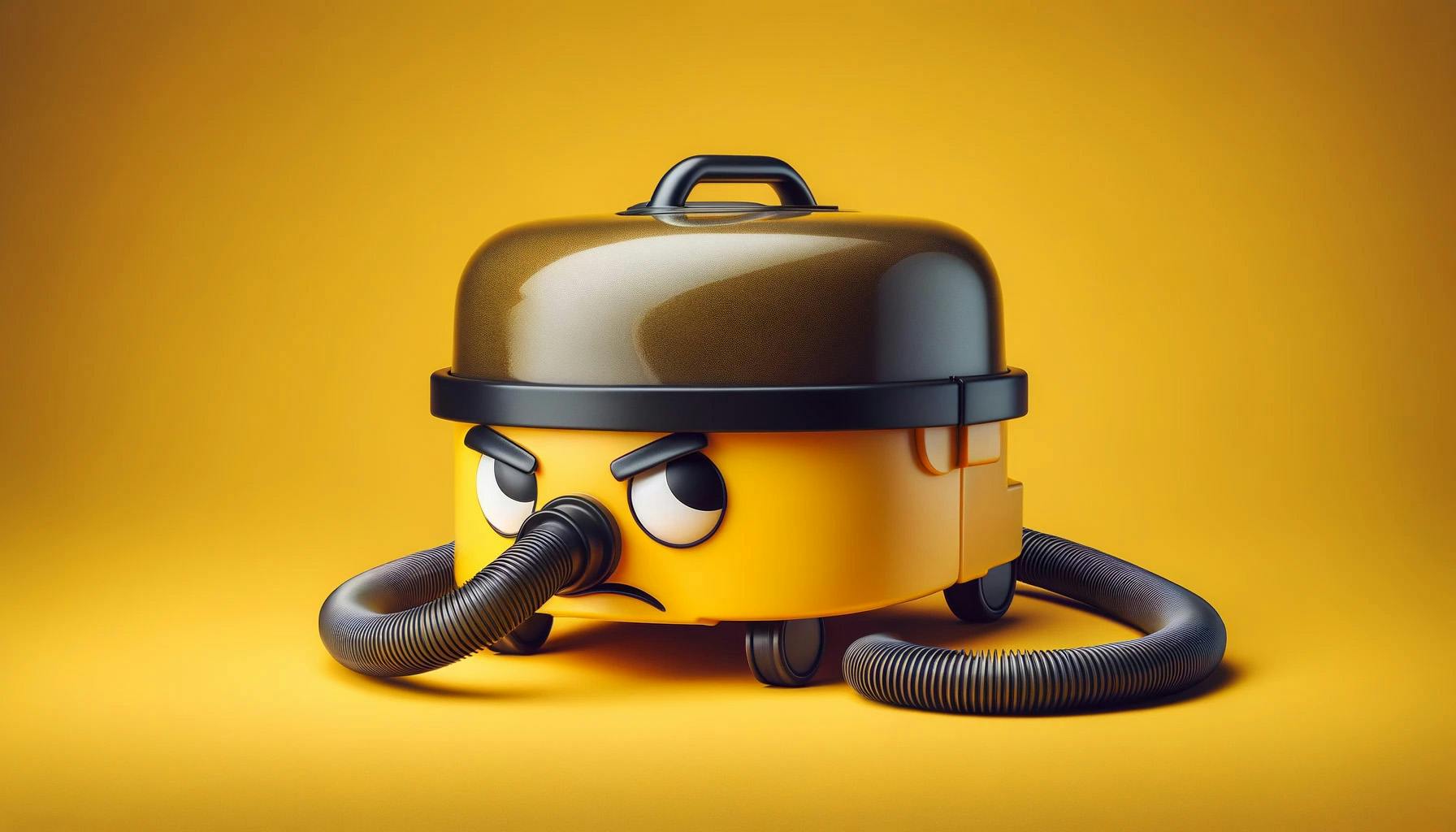 Boos kijkende stofzuiger