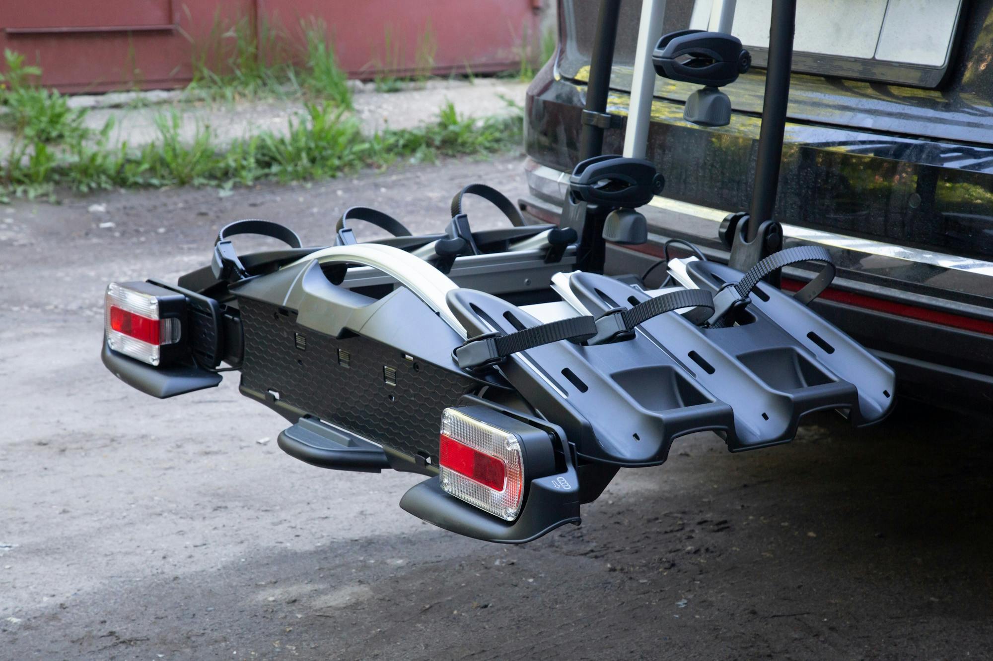 Fietsendrager zonder fietsen erin.