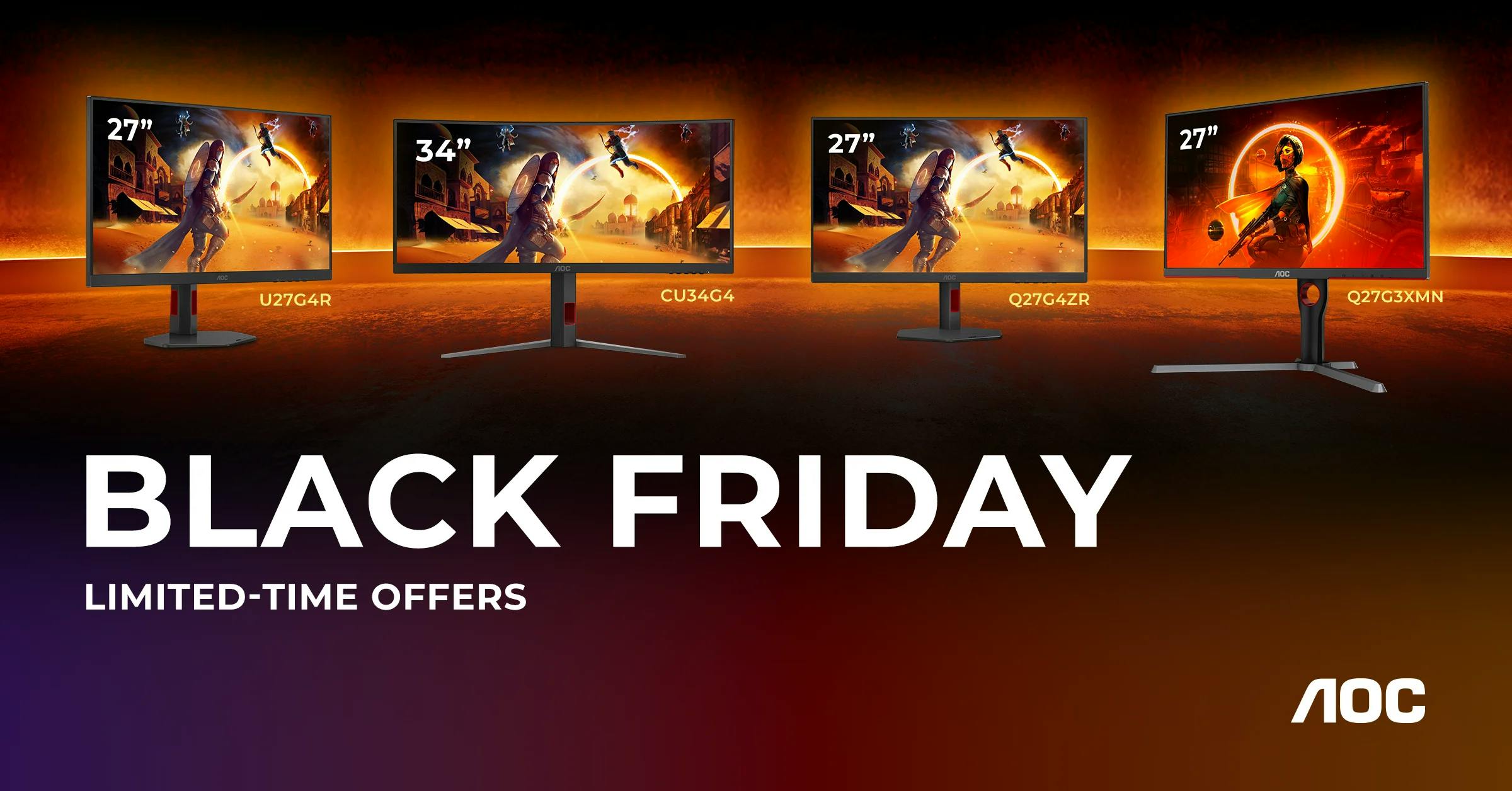 AOC komt met breed aanbod nieuwe gaming-monitoren voor Black Friday